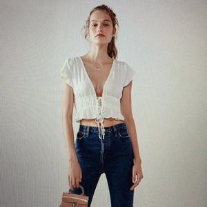 Urban Outfitters white tie shirt